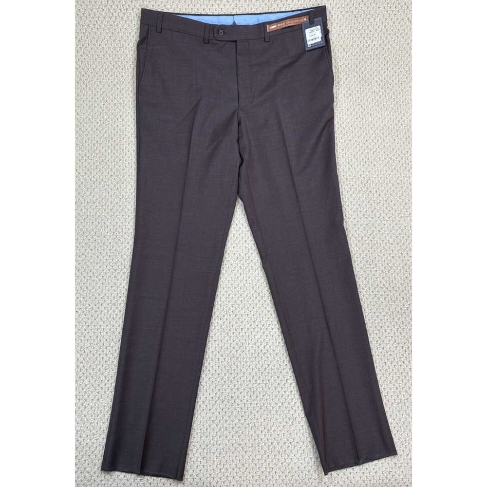 Jack Victor Pants Mens 40 Reddish Brown Riviera Traveler Passport Wool Blend NEW
